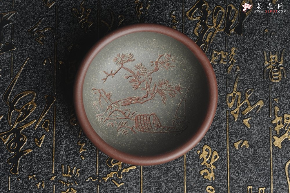 紫砂壶图片：美杯国庆特惠 精品好泥好工好刻雅致厚实品茗杯 主人杯 一套三只 送礼佳品 - 美壶网