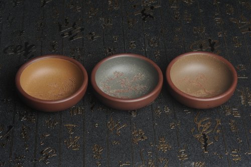 美壶定制紫砂壶 美杯国庆特惠 精品好泥好工好刻雅致厚实品茗杯 主人杯 一套三只 送礼佳品 