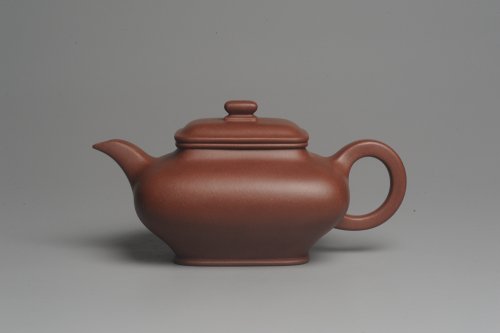 张海艳紫砂壶 实力派张海艳全手工老辣四方虚扁壶 超精致 原矿底槽清