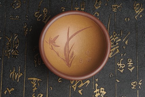 美壶定制紫砂壶 美杯特惠超精工特厚杯重110g 兰草品茗杯 