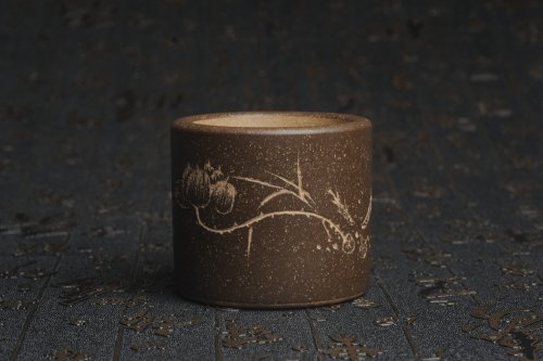 美壶定制紫砂壶 美杯特惠 精品好泥好工好刻雅致厚实品茗杯 缸杯 鱼乐杯 