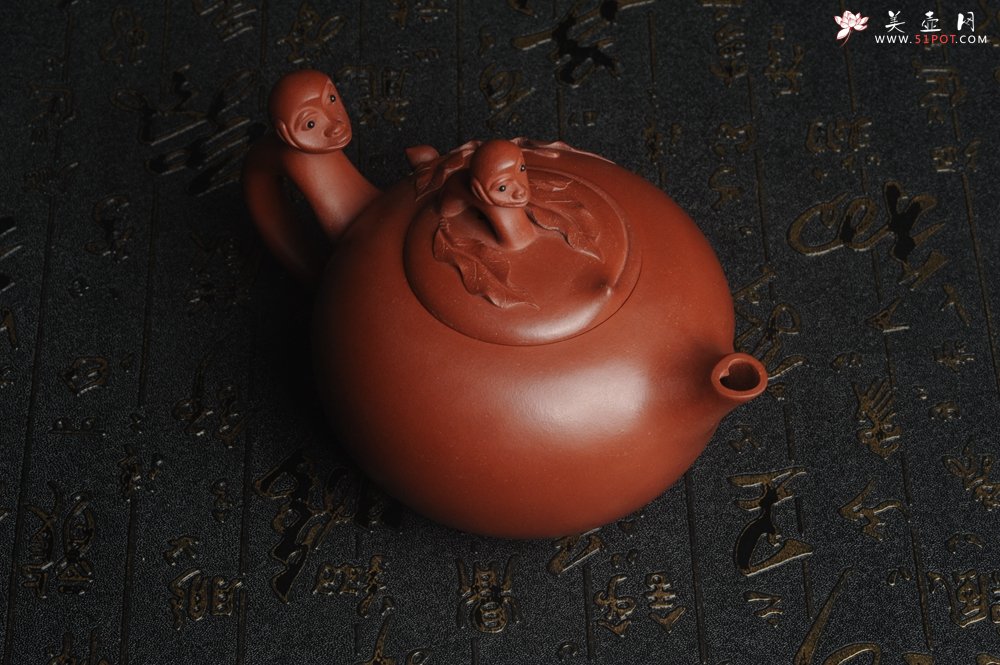 紫砂壶图片：美壶特惠 原矿红清水泥 精致辈辈封侯套壶 单杯56cc 送礼自用佳品 茶人醉爱 - 美壶网