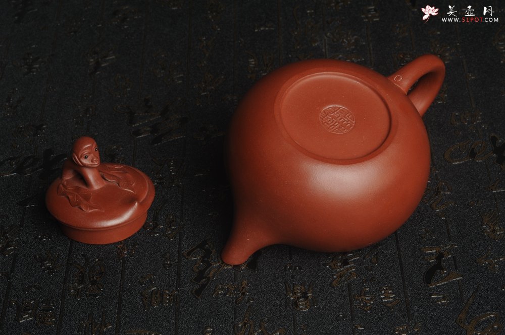 紫砂壶图片：美壶特惠 原矿红清水泥 精致辈辈封侯套壶 单杯56cc 送礼自用佳品 茶人醉爱 - 美壶网