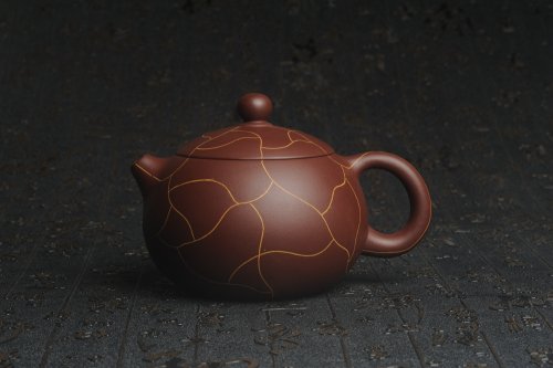 美壶定制老师紫砂壶 美壶特惠 精工冰纹西施 茶人醉爱 原矿紫泥