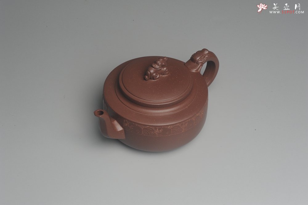 紫砂壶图片：美壶特惠 精工祥瑞壶 出水如柱 - 美壶网