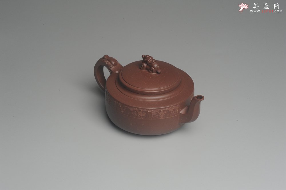 紫砂壶图片：美壶特惠 精工祥瑞壶 出水如柱 - 美壶网