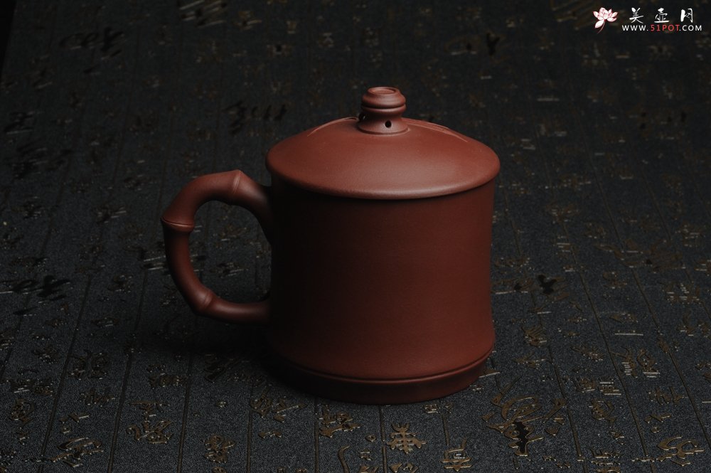 紫砂壶图片：美杯特惠 年底特惠 年货 做工精致竹节竹叶盖杯 - 美壶网