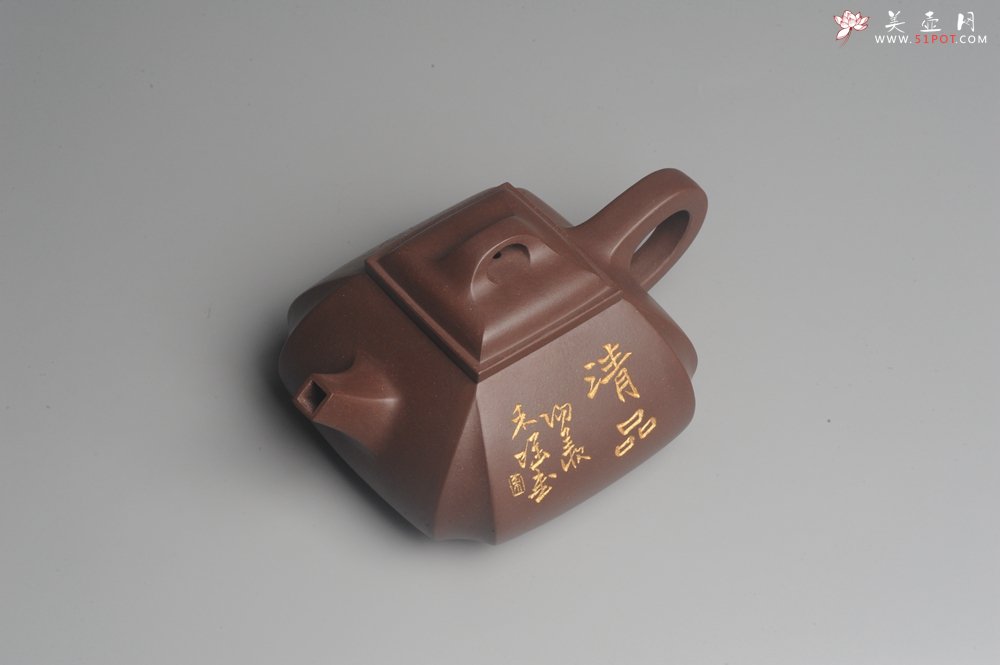 紫砂壶图片：美壶年底特惠 大气端庄 线条流畅 精致全手工抽角石瓢 - 美壶网