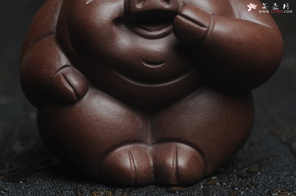 紫砂壶图片：美宠特惠 精工三不猪茶宠摆件 非礼勿视 非礼勿听 非礼勿言 高6cm - 美壶网