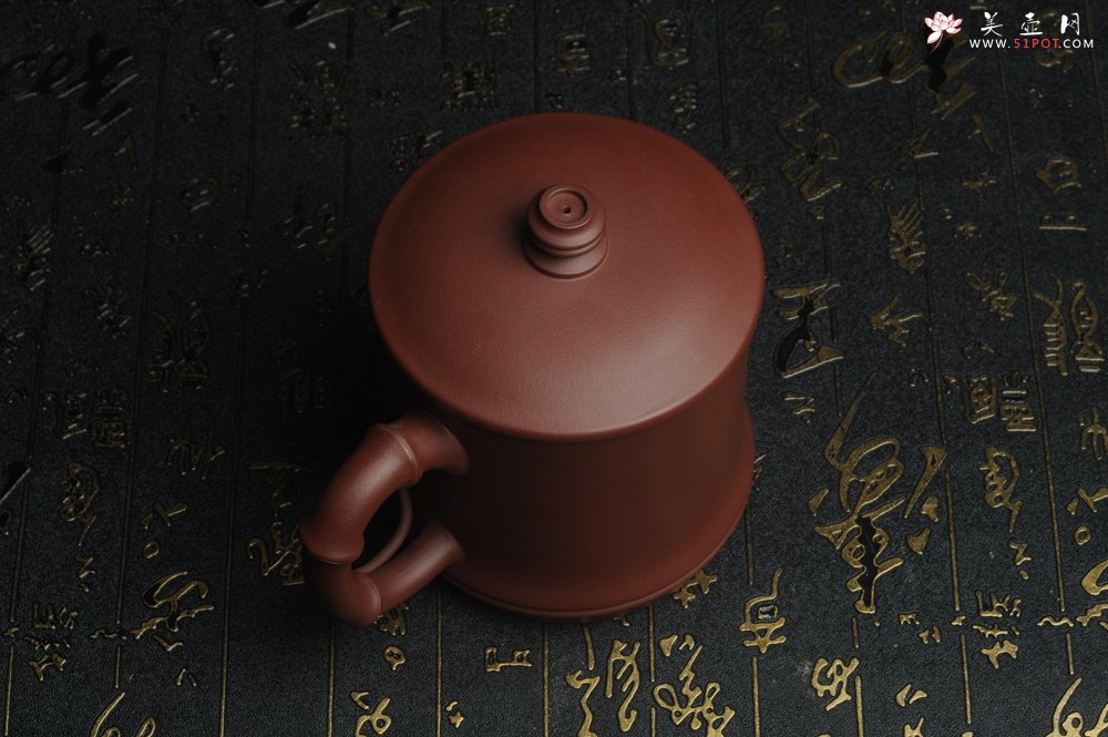 紫砂壶图片：美杯特惠 年底特惠 年货 做工精致竹节竹叶盖杯 - 美壶网