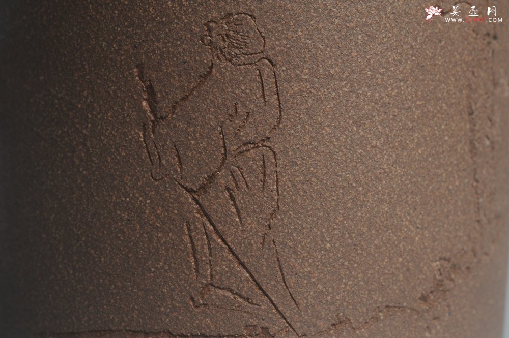 紫砂壶图片：美壶特惠 优质老段文人集狮壶 禾人老师即兴装饰 - 美壶网