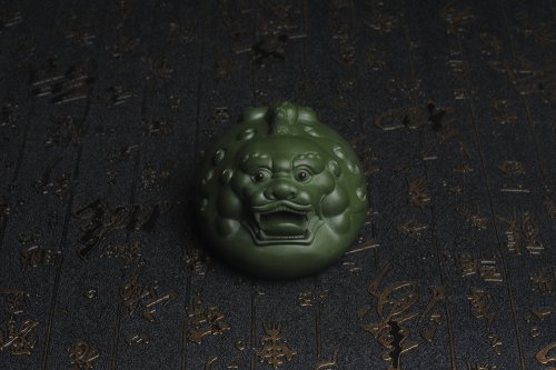 美壶定制紫砂壶 美宠特惠 精工绿泥泥招财兽茶宠摆件 长10cm宽7cm高5cm 