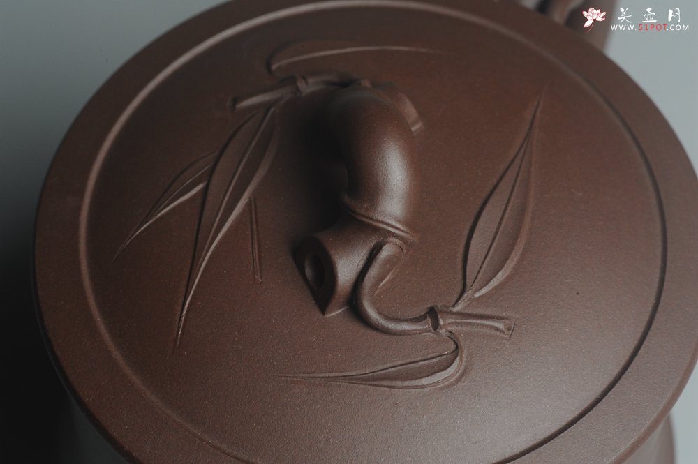 紫砂壶图片：美杯年底特惠 助工精工制作优质紫泥竹节杯盖杯 送礼自用佳品 - 美壶网