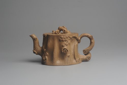 花货实力派紫砂壶 实力派项老师全手演绎本山老段松桩 肌理自然丰富  适合收藏 老段泥