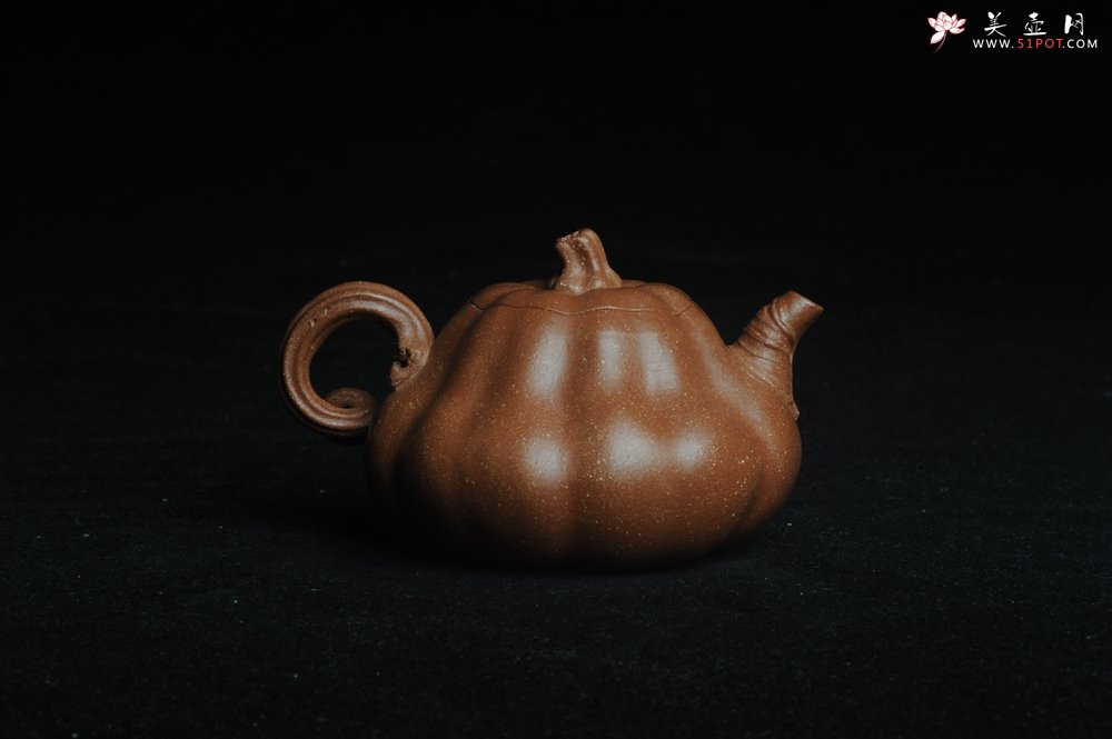 紫砂壶图片：美壶特惠 优质降坡泥全手卡盖小叶歪瓜 茶人醉爱 - 美壶网