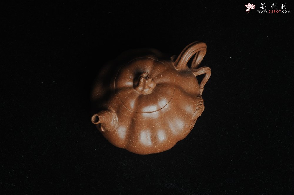 紫砂壶图片：美壶特惠 优质降坡泥全手卡盖小叶歪瓜 茶人醉爱 - 美壶网