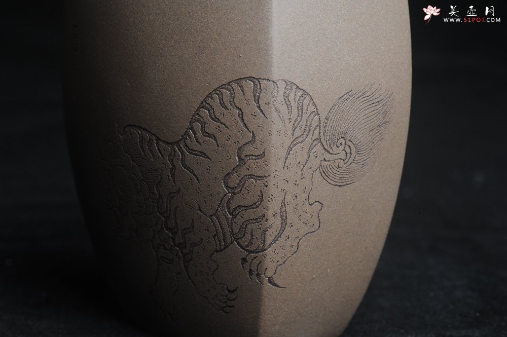 紫砂壶图片：精品特惠 助工老青段精品公道杯 - 美壶网