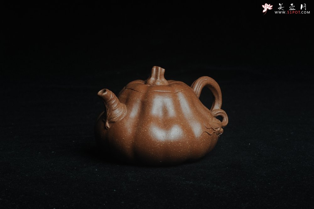 紫砂壶图片：美壶特惠 优质降坡泥全手卡盖小叶歪瓜 茶人醉爱 - 美壶网