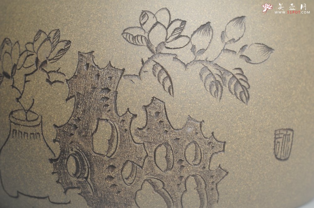 紫砂壶图片：美壶特惠 老青段 助工精工怀古提梁 清赏 - 美壶网