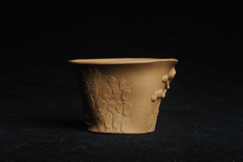 美壶定制紫砂壶 美杯特惠 精致全手工松桩杯 肌理自然丰富 茶人醉爱 原矿段泥