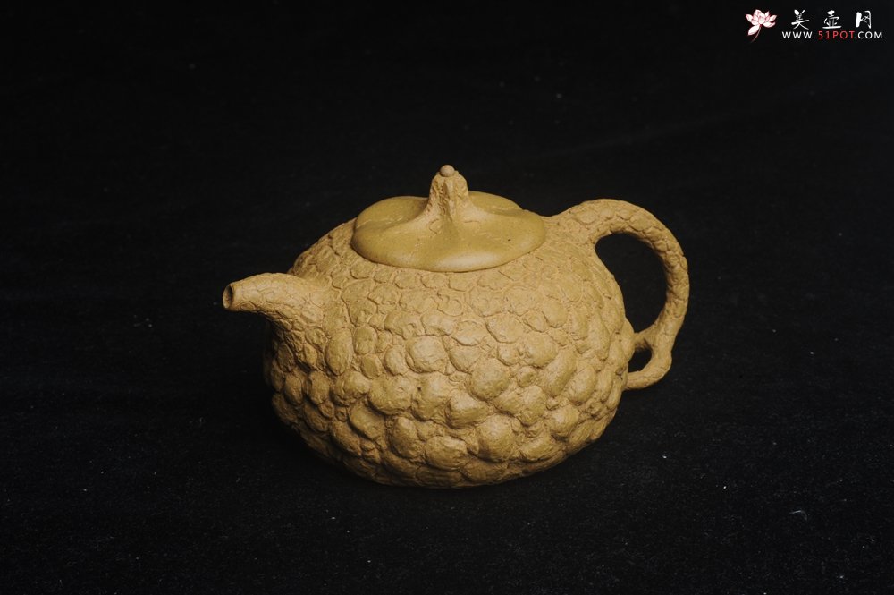 紫砂壶图片：美壶特惠 全手工黄段供春壶 肌理丰富有老树瘿的感觉 灰常赞 - 美壶网