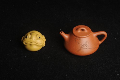 王静然紫砂壶 美壶特惠 超精致特好降坡泥小品子冶石瓢 装饰枯枝鸟 特文气 原矿降坡泥