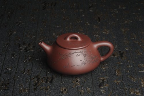 周小培紫砂壶 油润底曹青 全手工周氏石瓢 装饰喜上眉梢 特文气 原矿底槽清