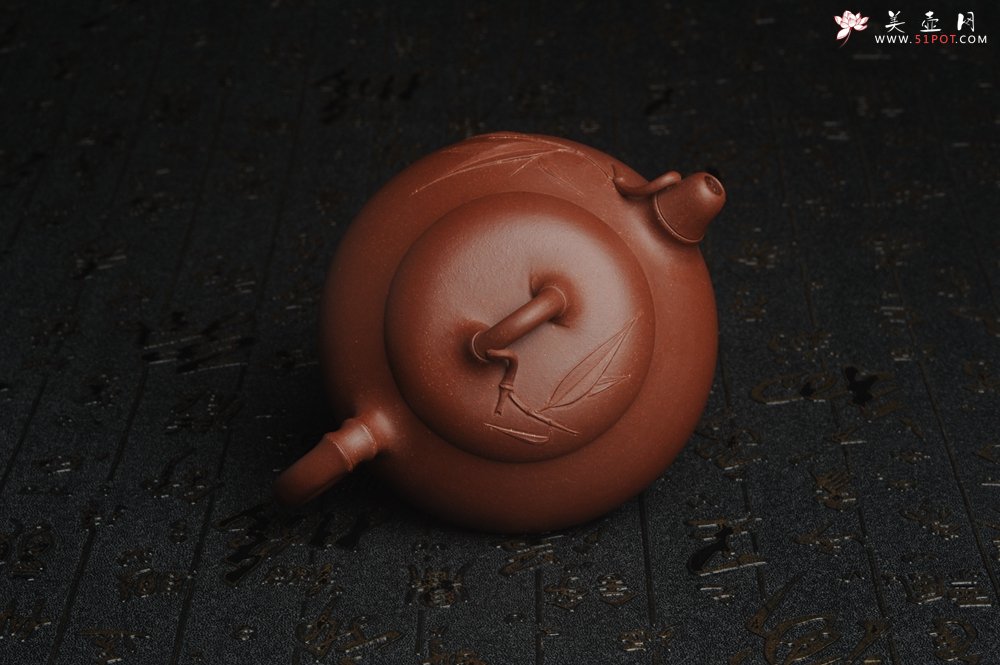 紫砂壶图片：美壶特惠 优质紫泥竹石瓢 特文气 茶人醉爱 - 美壶网