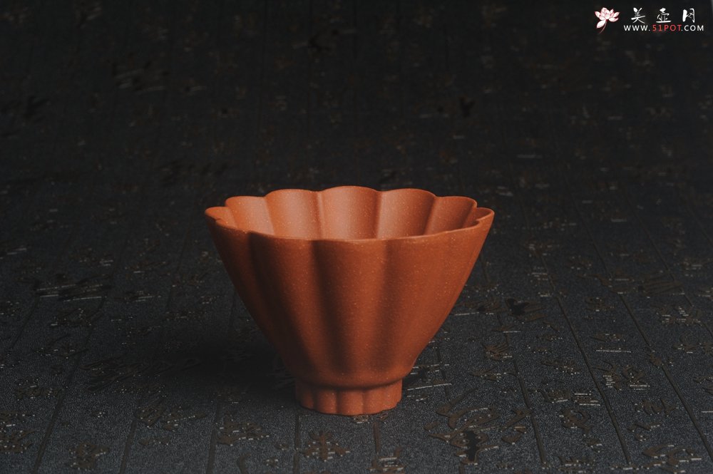 紫砂壶图片：美杯特惠 超精工厚实特好降坡泥菱花杯 主人杯 - 美壶网