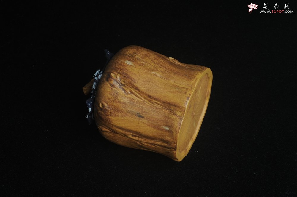 紫砂壶图片：特惠文气树桩茶叶罐 - 美壶网