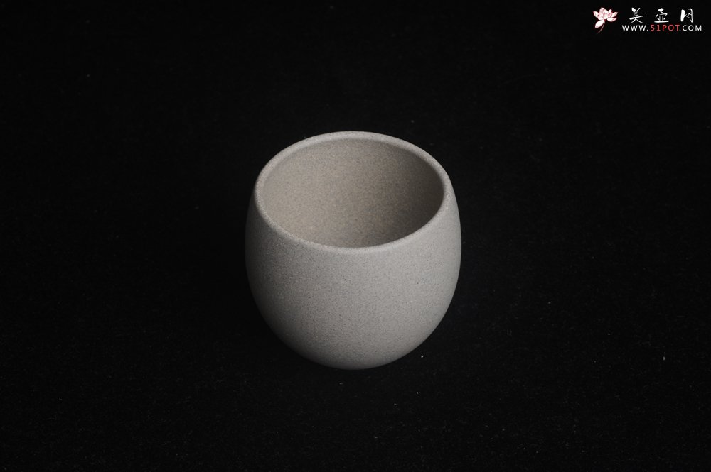 紫砂壶图片：优质白段泥精致手工品茗杯大号主人杯 茶人醉爱 - 美壶网