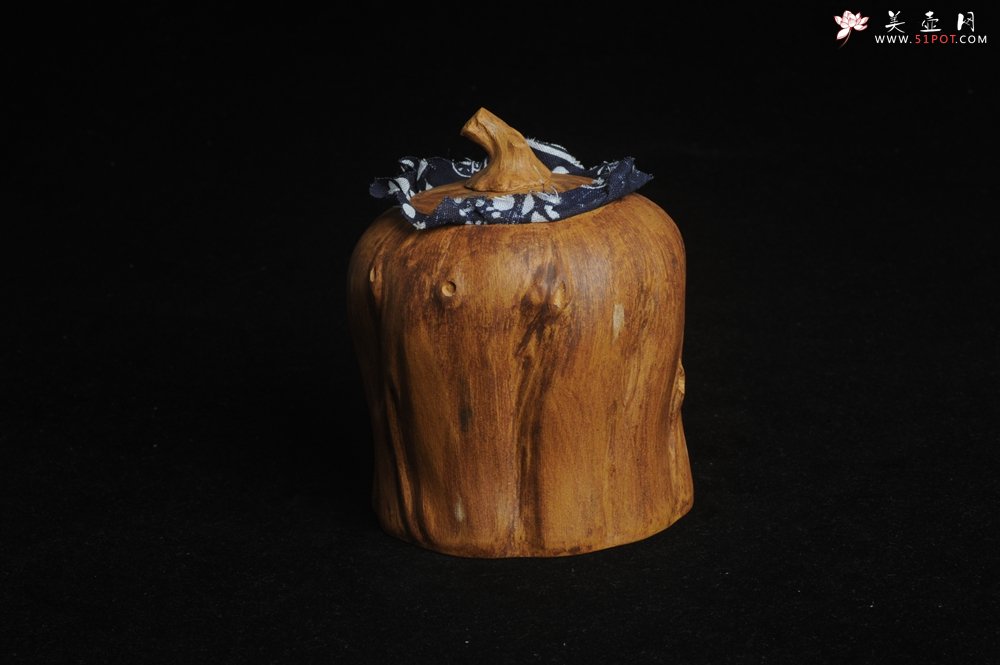 紫砂壶图片：特惠文气树桩茶叶罐 - 美壶网