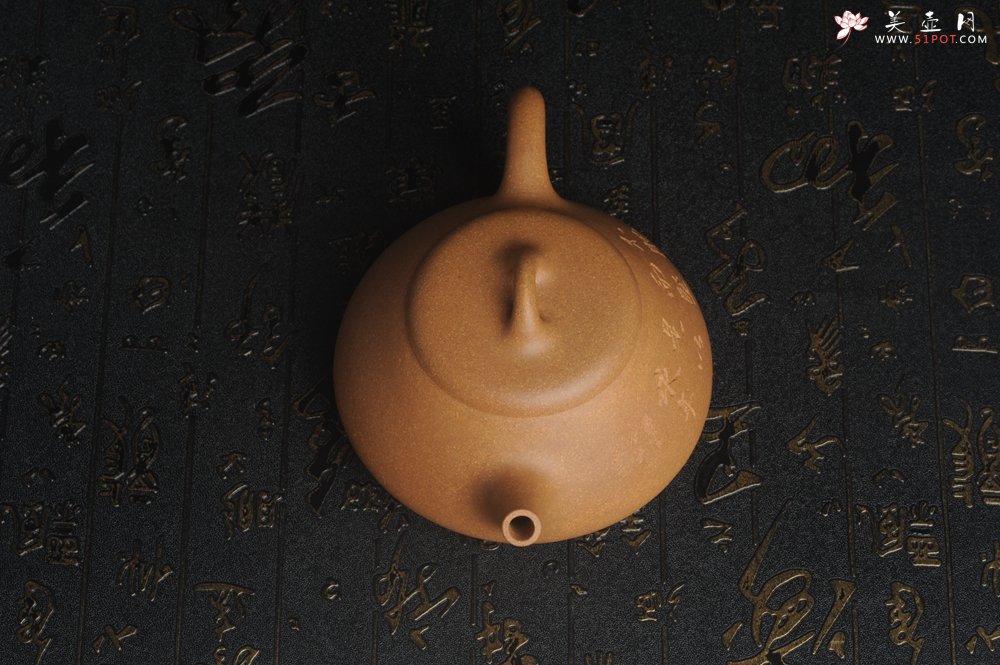 紫砂壶图片：油润老段泥(此泥料属于家藏老料！油润无比，识者自知！)全手工曼生石瓢 助工精心装饰 特文气 - 美壶网