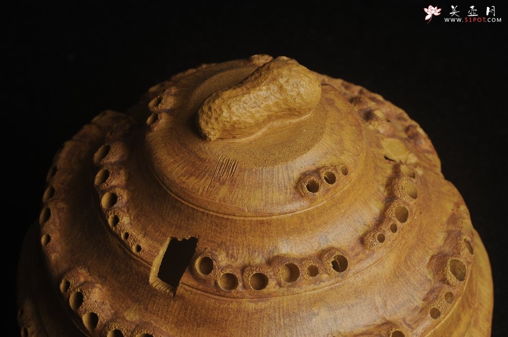 紫砂壶图片：特惠精致文气雅致竹节香炉 肌理逼真 - 美壶网