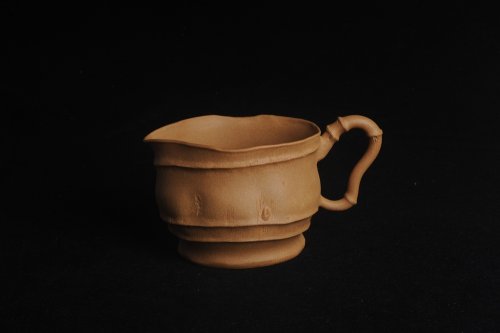 美壶定制紫砂壶 全手大容量特好老黄段泥竹段公道杯 难度大 肌理丰富生动 