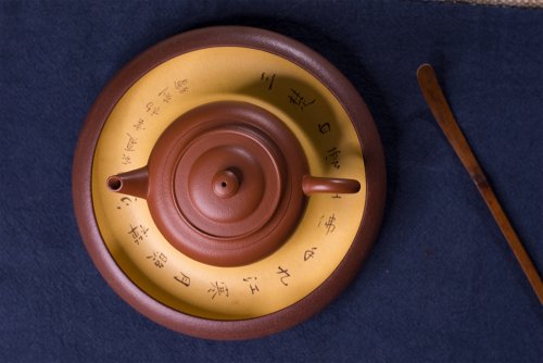 黄云初紫砂壶 毛国强入室弟子黄云初全手工朱泥仕圆壶 原矿朱泥