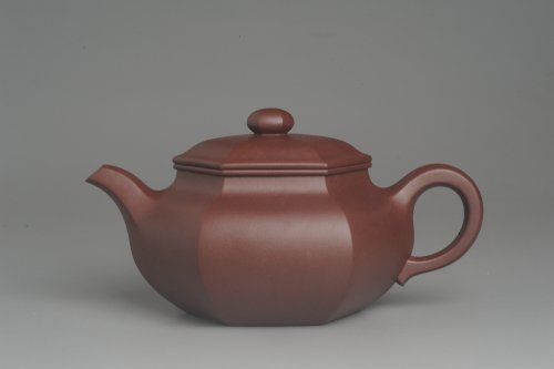 张海艳紫砂壶 实力派张海艳全手工精工油润底曹青六方仿古壶 气势磅礴 线面挺括平正 原矿底槽清