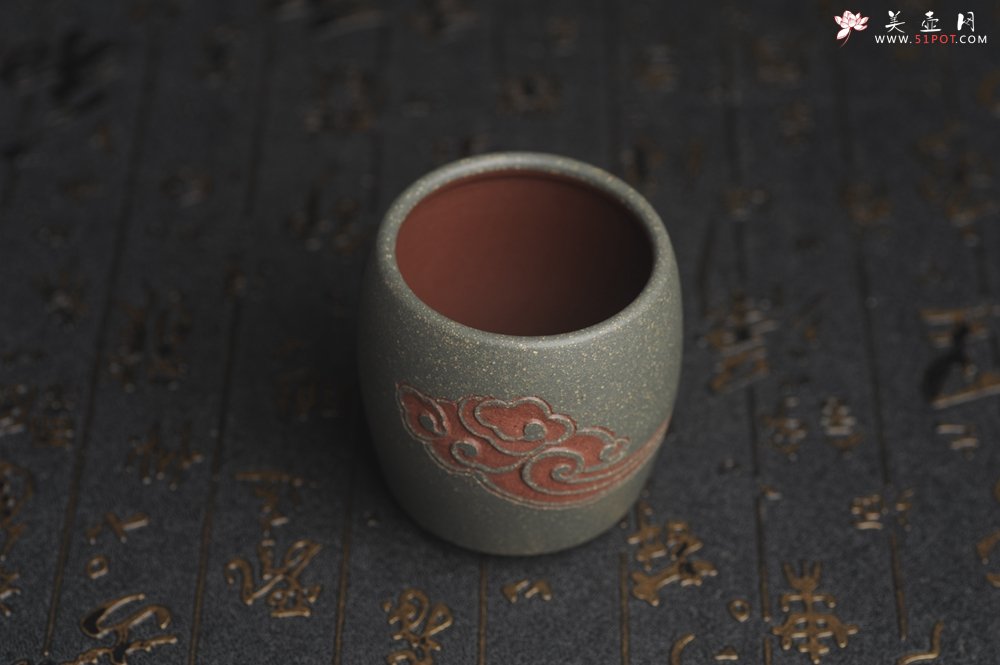 紫砂壶图片：美杯国庆特惠 精品好泥好工雅致厚实祥云主人杯 - 美壶网