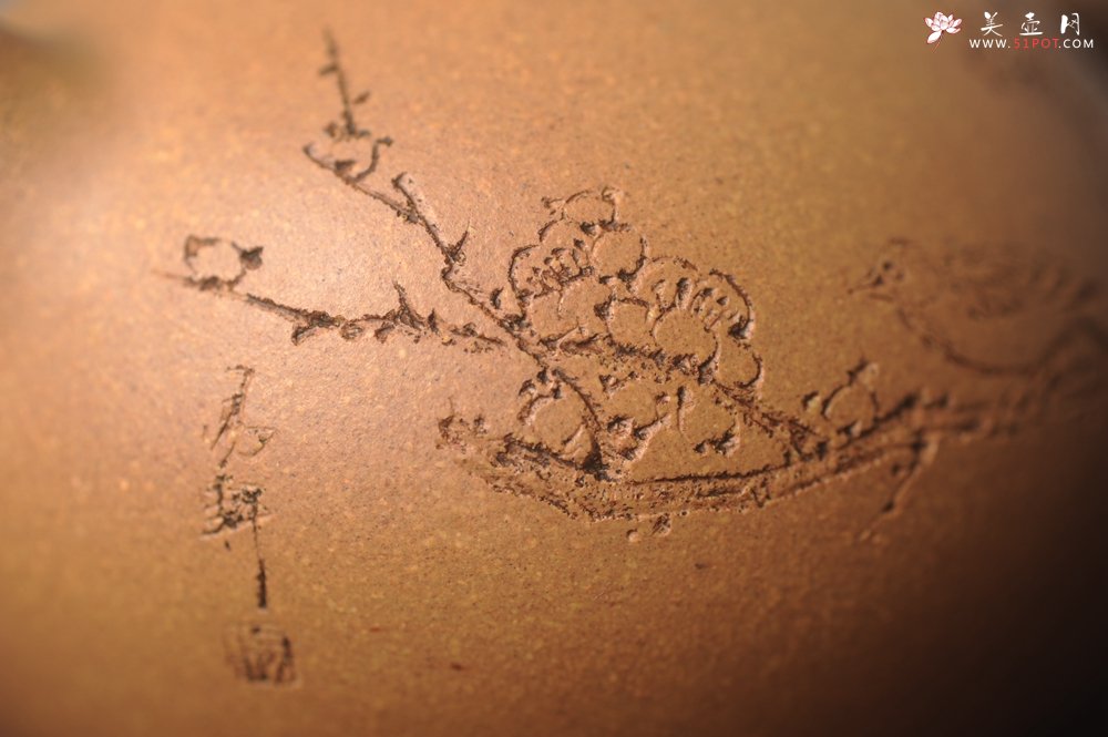 紫砂壶图片：油润老黄段泥(此泥料属于家藏老料！油润无比，识者自知！)全手工喜上眉梢小品西施 特文气 - 美壶网