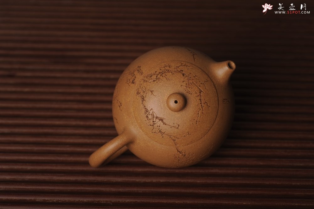 紫砂壶图片：油润老黄段泥(此泥料属于家藏老料！油润无比，识者自知！)全手工喜上眉梢小品西施 特文气 - 美壶网