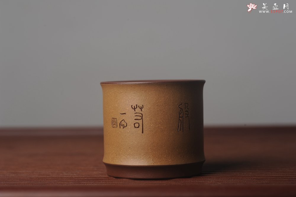 紫砂壶图片：美杯国庆特惠 精品好泥好工好刻雅致特厚实达摩主人杯 茶人醉爱 - 美壶网