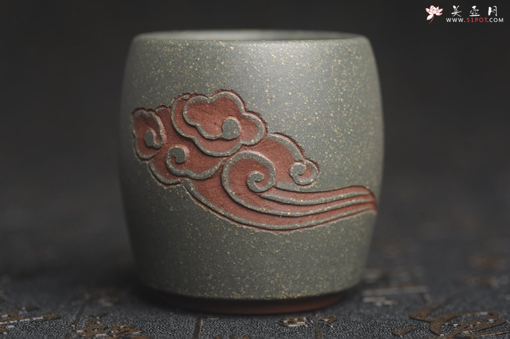 紫砂壶图片：美杯国庆特惠 精品好泥好工雅致厚实祥云主人杯 - 美壶网