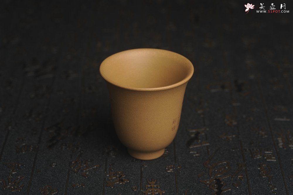 紫砂壶图片：美杯国庆特惠 精品好泥好工好刻雅致泥绘山水主人杯 茶人醉爱 - 美壶网