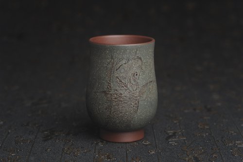 美壶定制紫砂壶 美杯国庆特惠 精品好泥好工好刻雅致特厚实鱼跃主人杯 茶人醉爱 