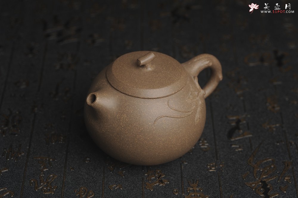 紫砂壶图片：美壶特惠 精致青段茄瓜物语壶 茶人醉爱 - 美壶网