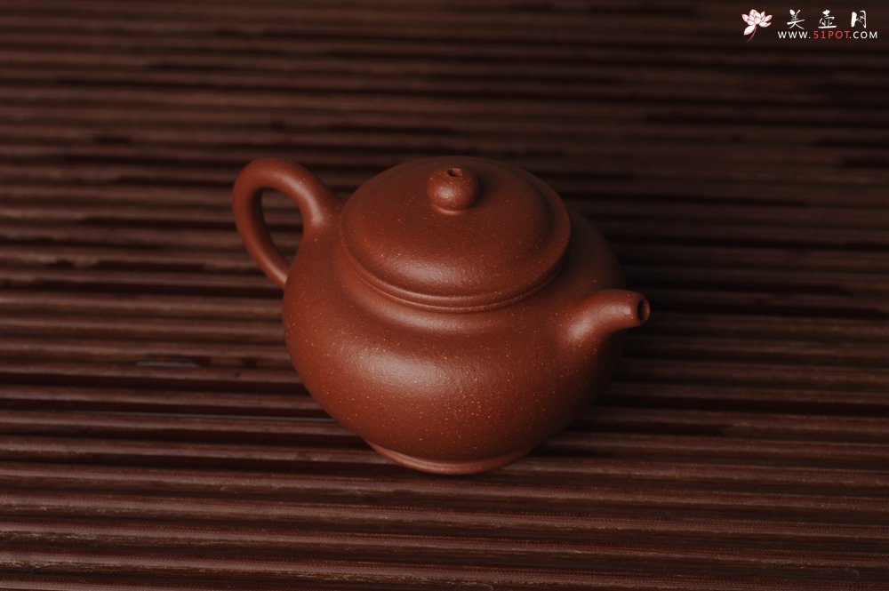 紫砂壶图片：美壶特惠 精致红降坡泥大亨掇只壶 茶人醉爱 - 美壶网