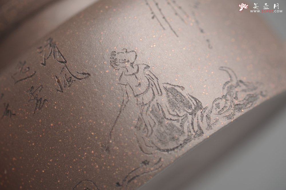 紫砂壶图片：美壶特惠 优质青灰段泥精致牧牛壶 茶人醉爱 - 美壶网