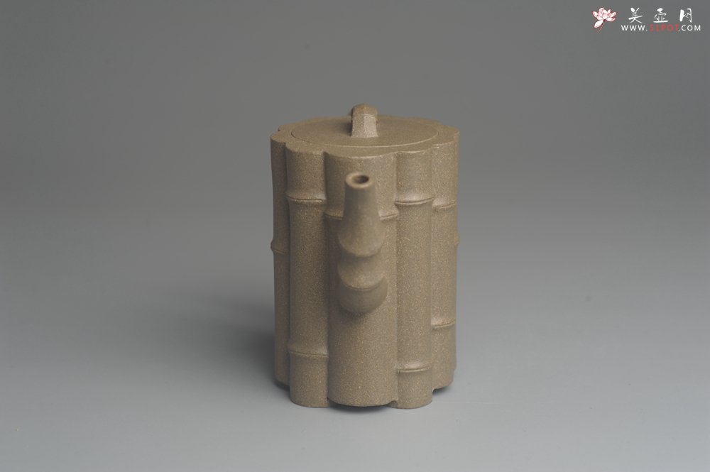 紫砂壶图片：美壶特惠 精致青段十三竹壶 茶人醉爱 - 美壶网