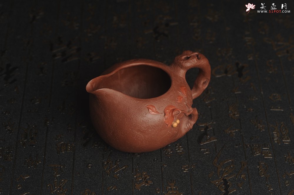 紫砂壶图片：美杯特惠 赵老师精品贴叶公道杯 茶人醉爱 - 美壶网