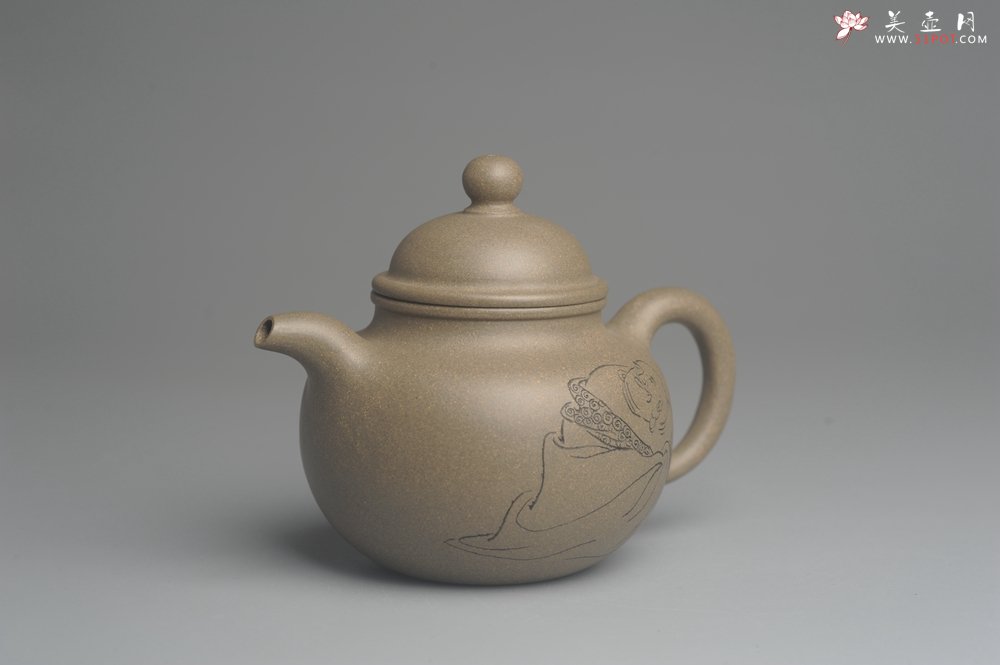 紫砂壶图片：美壶特惠 优质青段精致寿珍掇球壶 茶人醉爱 - 美壶网